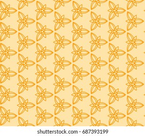 Vector illustration, seamless geometric pattern, fabric repeating texture. orange color