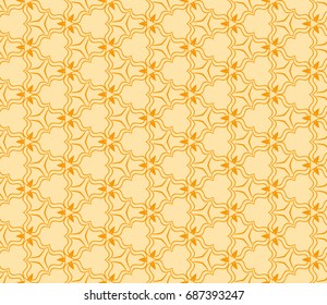 Vector illustration, seamless geometric pattern, fabric repeating texture. orange color