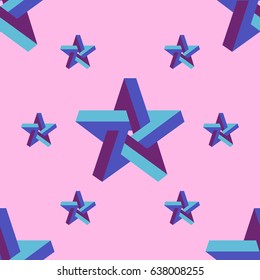 Vector illustration seamless geometric star wallpaper