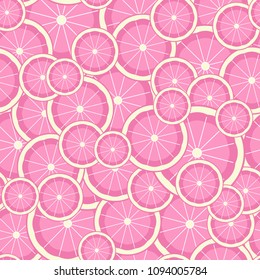 Vector illustration of seamless grapefruit pattern