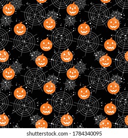 Vector illustration of seamless halloween pattern
