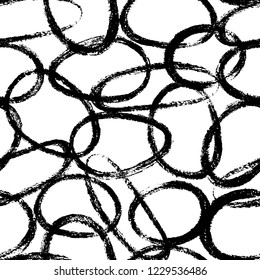 Vector illustration of seamless hand draw circle, creative repeating of texture for printing, wrapping, wallpaper, fabric, and textile.