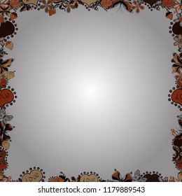 Vector illustration. Seamless. Hand drawn vector border frame doodles.