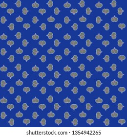 Vector illustration. Seamless Happy Valentine':s Day card seamless background pattern heart. Cute blue, gray and white colors elements.