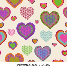 Vector illustration of a seamless heart pattern. Valentine's Day theme