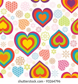 Vector illustration of a seamless heart pattern. Valentine's Day theme