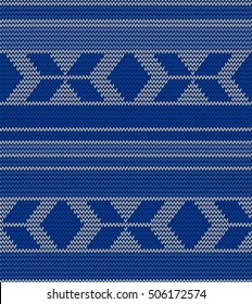 vector illustration of a seamless knitted background.