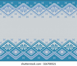 Vector illustration of seamless knitted Nordic pattern
