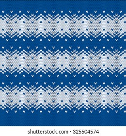 Vector illustration of seamless knitted striped vest pattern