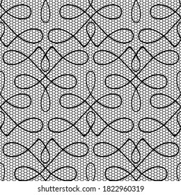 Vector illustration of seamless lace in abstract modern style