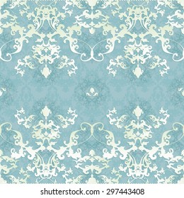 Imagen vectorial de un estilo de encaje impecable o barroco de estilo victoriano. Diseño de lujo con espacio para texto y fondo de un elemento similar. Para invitaciones de boda, tarjetas de felicitación.
