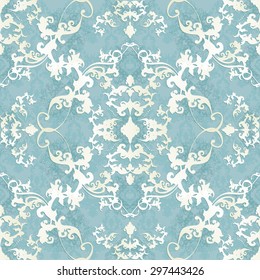 Vector illustration of a seamless lace pattern or Baroque, Victorian style. Luxury design with space for text and background of a similar element. For wedding invitations, greeting cards.