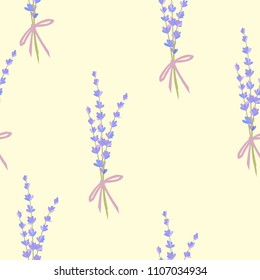 Vector illustration of seamless lavender pattern