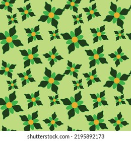 Vector illustration of seamless leaf pattern. Floral organic background