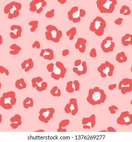 Vector illustration of seamless leopard pattern. Animal print