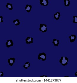 Vector illustration of seamless leopard pattern. Animal print