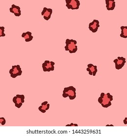 Vector illustration of seamless leopard pattern. Animal print