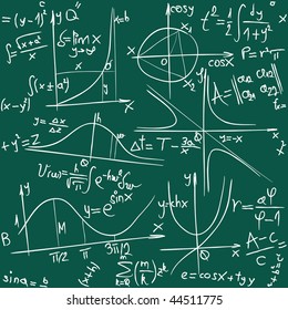 Vector illustration of seamless math and geometry background