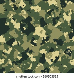 vector illustration of seamless military camouflage pattern. EPS