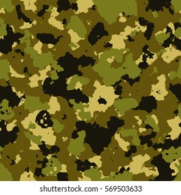 vector illustration of seamless military camouflage pattern. EPS