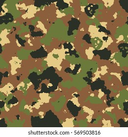 vector illustration of seamless military camouflage pattern. EPS