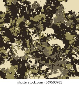 vector illustration of seamless military camouflage pattern. EPS