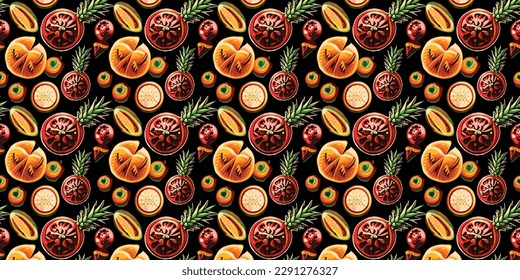 Vector illustration of a seamless modern colorful tropical floral pattern. Cute botanical abstract contemporary spring flower background