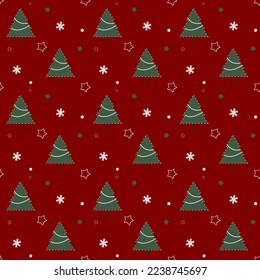 Ilustración vectorial. Patrón de Año Nuevo sin foco. Diseño de empaque, papel de envoltura de regalo.