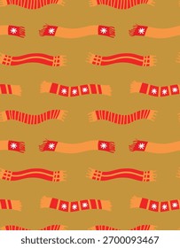 Ilustración vectorial. Patrón de Navidades de año Nuevo sin fisuras.
