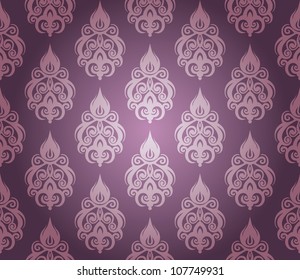 Vector illustration of seamless oriental wallpaper ornament. EPS 8
