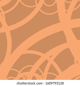 Vector illustration. Seamless ornament. Flat design of pattern. Brown background.