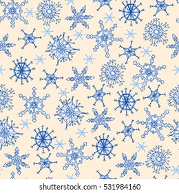 
vector illustration Seamless ornament snowflake