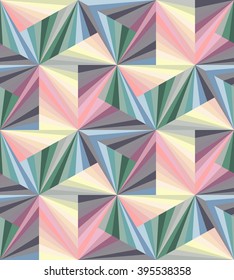 Vector Illustration. Seamless Pastel Colored  Polygonal Pattern. Geometric Abstract Background. Suitable for textile, fabric, packaging and web design.