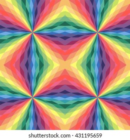 Vector Illustration. Seamless Pastel Colored Polygonal  Pattern. Rainbow Geometric Abstract Background. Suitable for textile, fabric, packaging and design