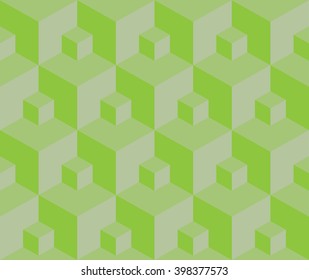 Vector illustration seamless pattern 3d cube abstract
