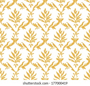 Vector illustration of seamless pattern with abstract flowers