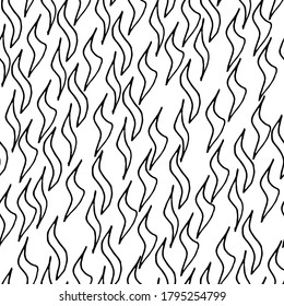 Vector illustration, seamless pattern, background, texture from abstract elements in the form of zigzags, contours, doodling for design of paper, fabric, interior