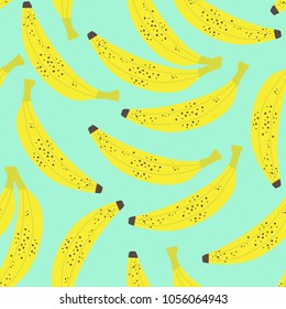 Vector illustration, seamless pattern with banana fruit on a bright background