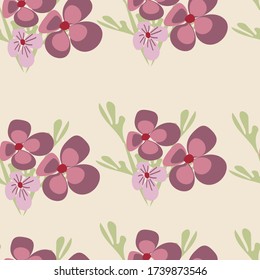 vector illustration seamless pattern of bright cheerful flowers