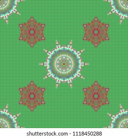 Vector illustration. Seamless pattern with brown and orange elements. Good for Christmas cards, decoration, menus, web, banners and designs related to wine and holidays.