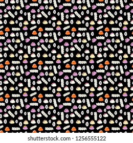 Vector illustration. Seamless pattern Business icons set. Flat elements on black, white and neutral background. Icons for business, management, finance, strategy, marketing.