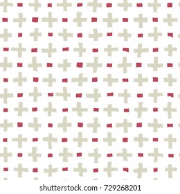Vector illustration of seamless pattern with check.