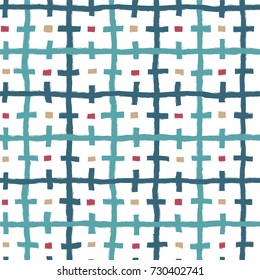 Vector illustration of seamless pattern with check.