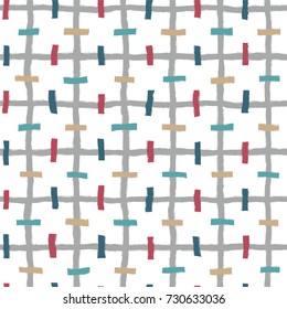 Vector illustration of seamless pattern with check.