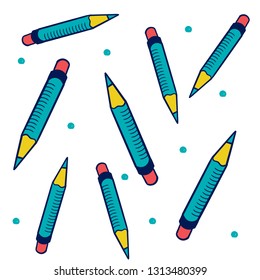 Vector illustration. Seamless pattern of children toys. Good for card, poster, banner, invitation, postcard, icon.  EPS 10