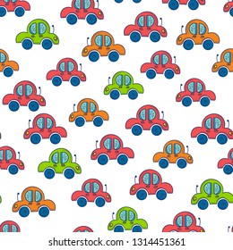 Vector illustration. Seamless pattern of children toys. Good for card, poster, banner, invitation, postcard, icon.  EPS 10