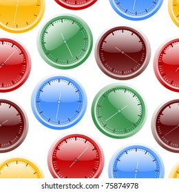 vector illustration of a seamless pattern with the color stopwatches