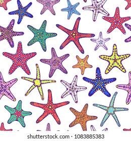 Fish Stars On Transparent Background Seamless Stock Vector (Royalty ...