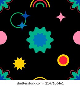 Vector illustration seamless pattern. Colorful background, wallpaper.