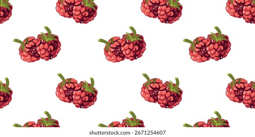 ilustração de vetor padrão sem emenda bagas coloridas da floresta